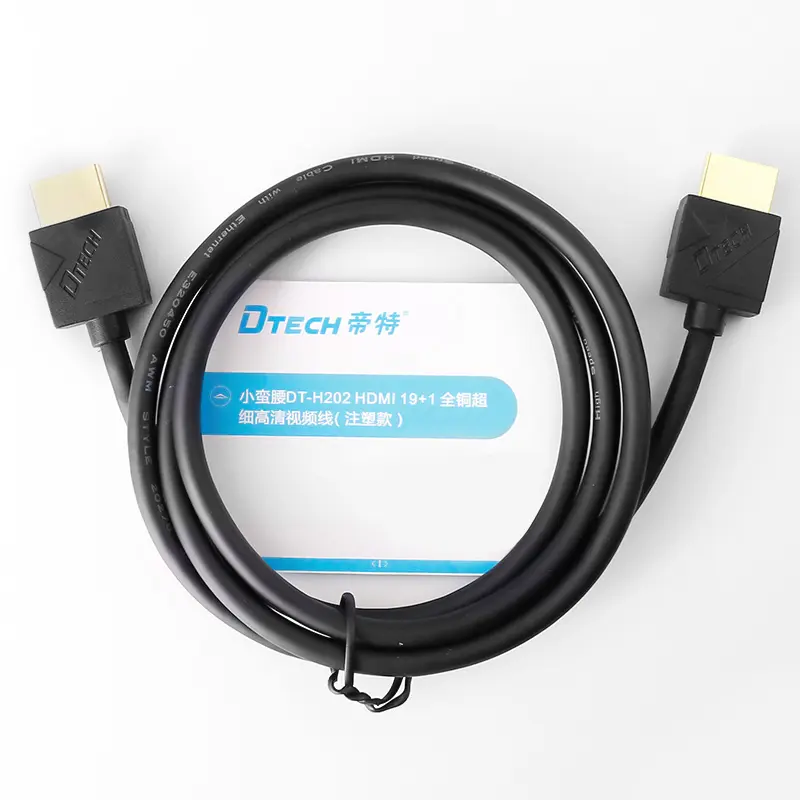 Home Cinema Hdmi - Câble HDMI plat plaqué or V2.0,