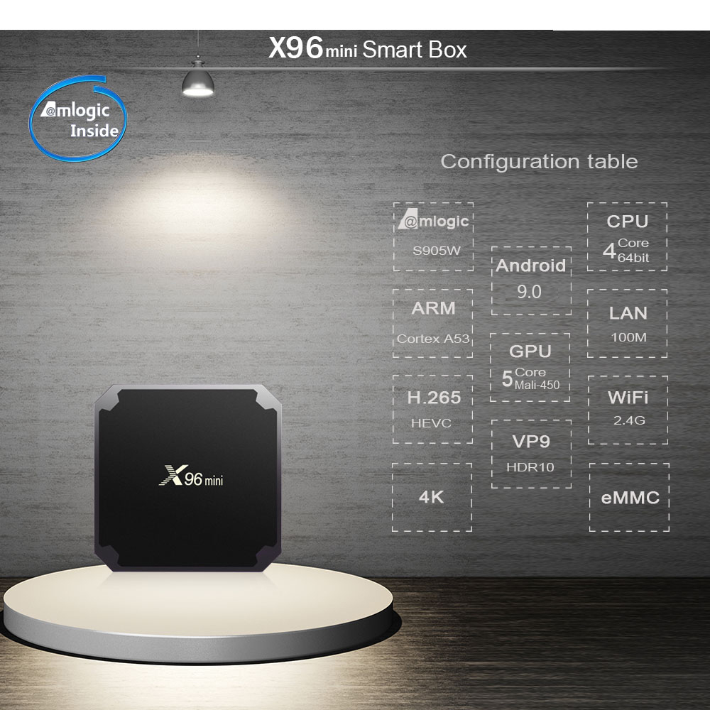 Home Cinema Quad - 2025 X96mini boîtier Tv Android 9