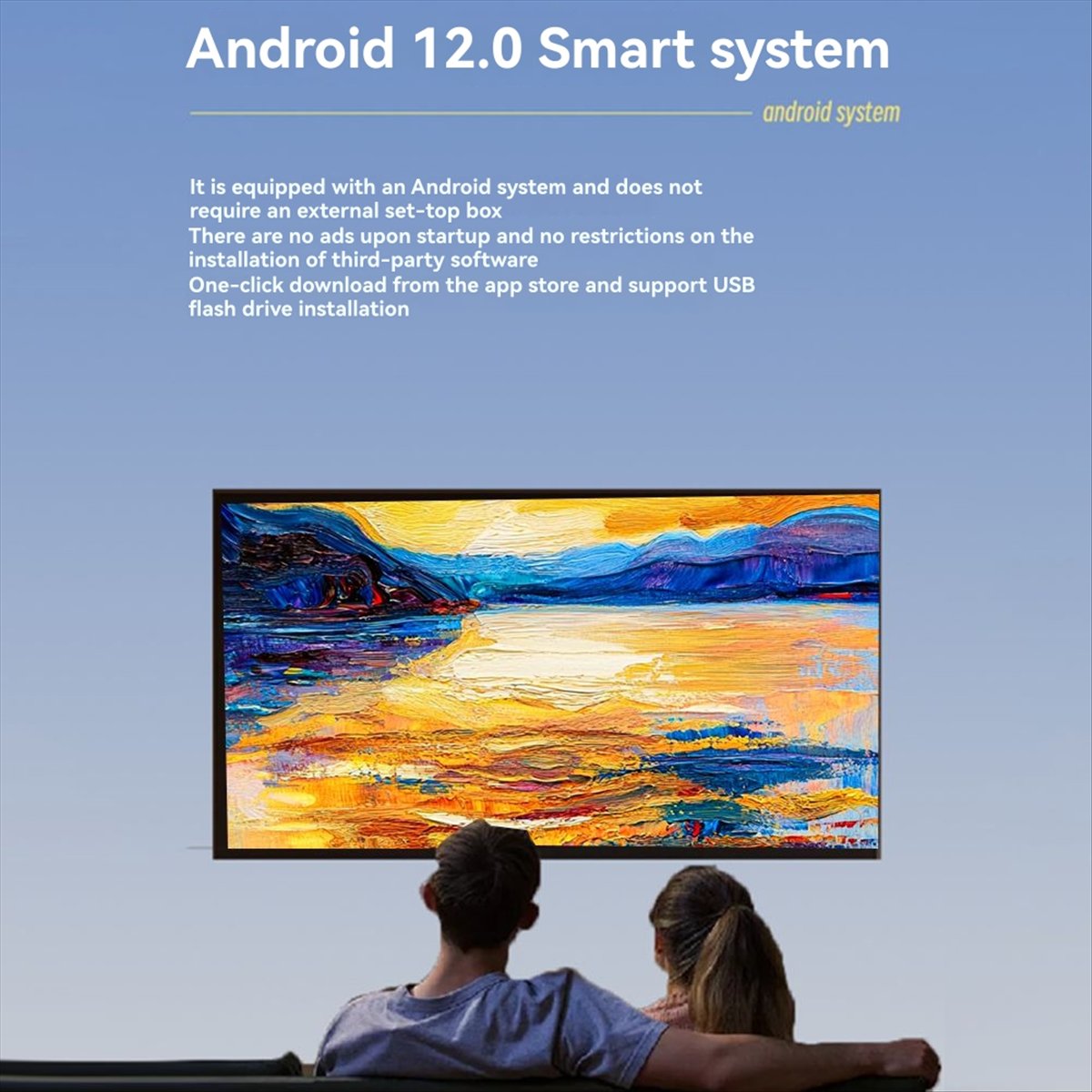 Home Cinema Quad - Projecteur A69Z 1080P pour Android12 WiFi