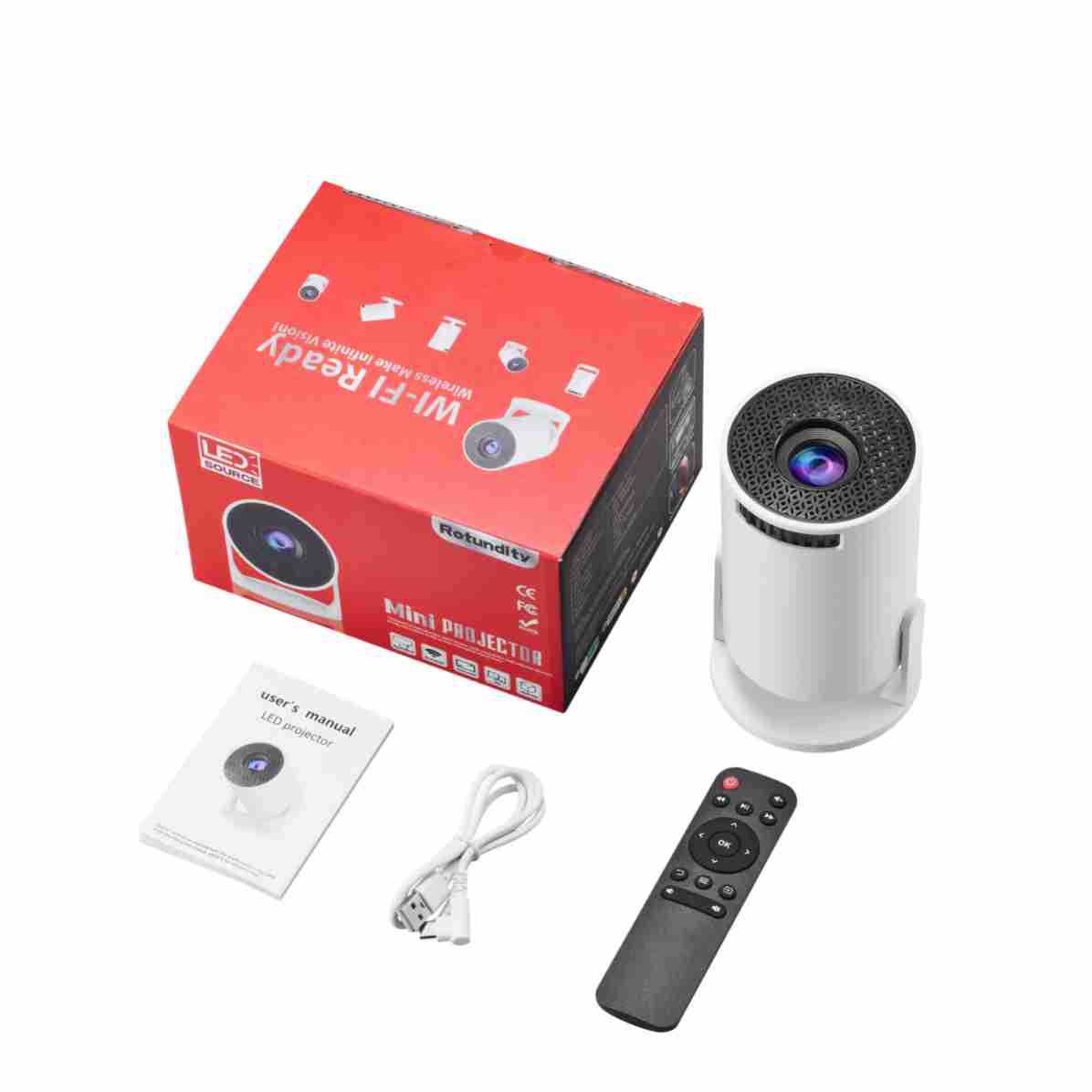 Home Cinema Portable - NOUVEAU Vidéoprojecteur intelligent mini Wifi HY300mini