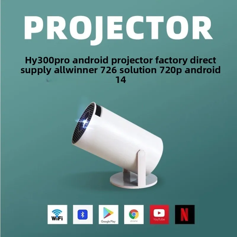 Home Cinema Portable - Projecteur portable HY300Pro 4K HD Bluetooth