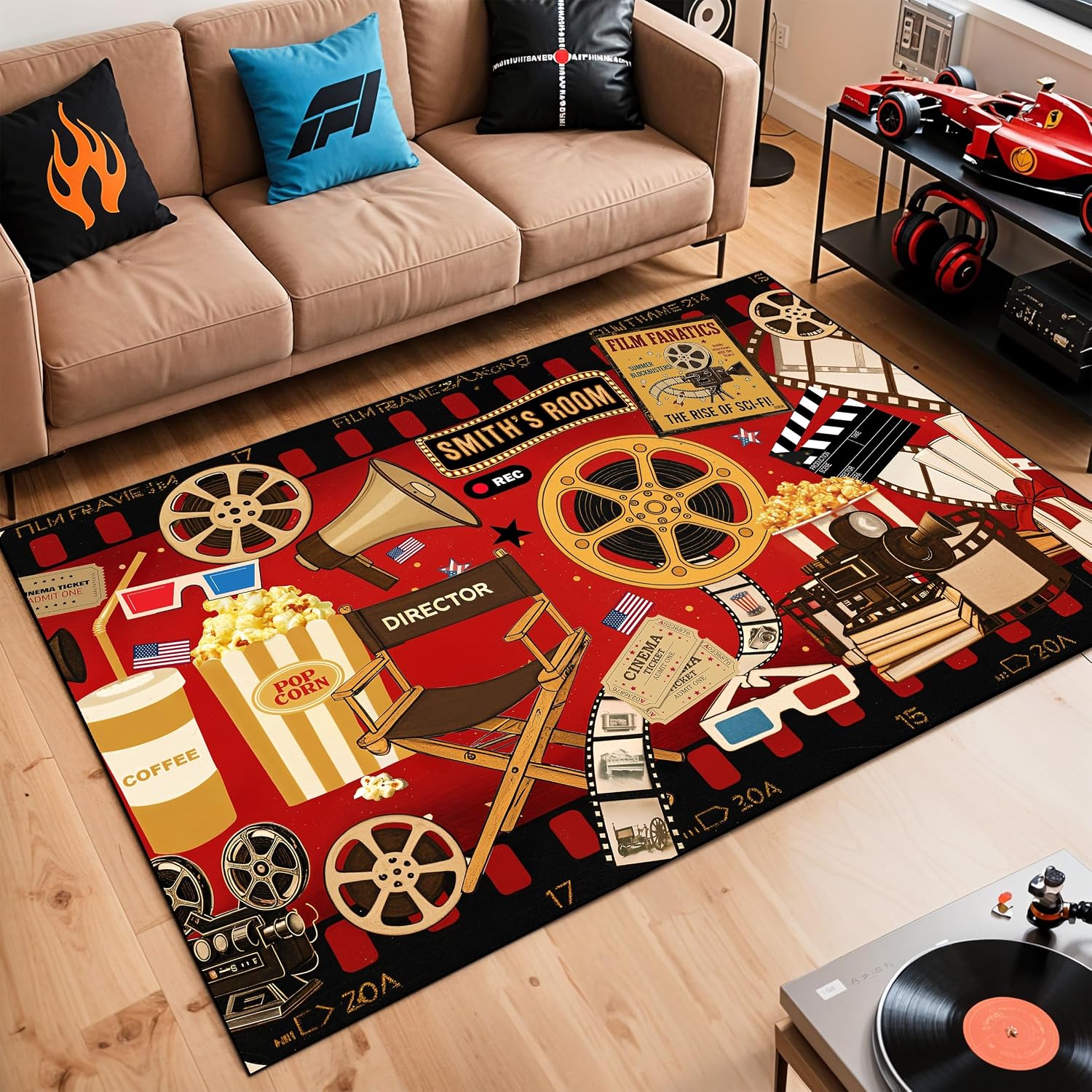 Tapis sur mesure à thème ciném - Home Cinema Flooring avis et prix