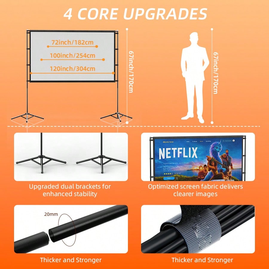 Écran de projection XBJ 100 po - Home Cinema Portable avis et prix
