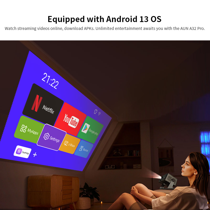Projecteur Android AUN A32 Pro - Home Cinema Hdmi avis et prix
